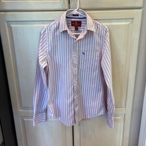 Abercrombie & Fitch Pink and Blue Button Down Shirt | 100% Cotton | Mens